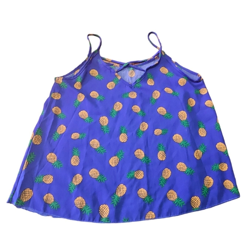 Miss Daisy Pineapple tank Blue Size M - Picture 2 of 7